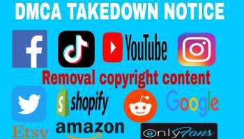 I will remove copyright infringing content from google reddit Shopify onlyfans etsay under DMCA 