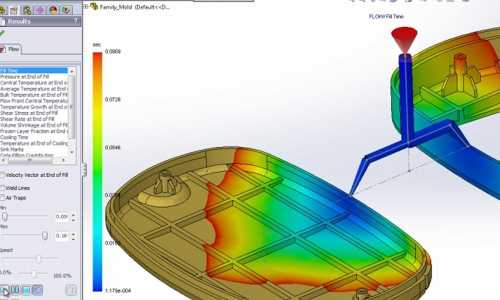 Mold Flow Simulation in Solidworks to visualize injection molding of a plastic product