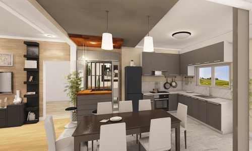 Propsed kitchen with mini bar