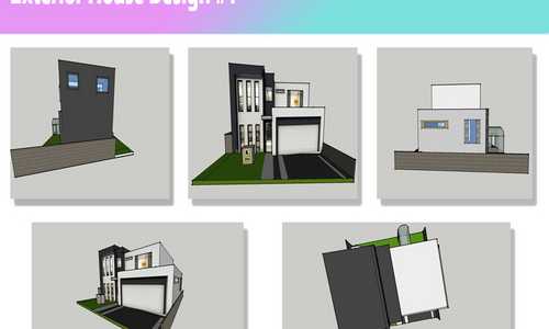 Exterior House Design #1 Using SketchUp