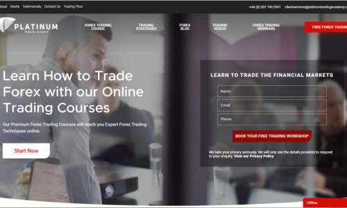 Platinum Trading Academy is a forex trading education academy based in UK. Their primary focus was Lead generation and by developing their new site and properly targeting their SEO, I was able to achieve great improvements in both their traffic as well as lead generation numbers.