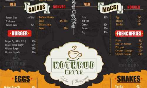 This is a menucard of big pizza hurt & cafe ,that's name is kothrud karta ,the acceptetions of the owner was a rich and professional look of menucard .I was gave a 3 options of requirements ,and finally the are celectet this design