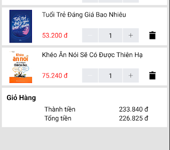 I Implement a bookstore mobile app on android and ios by React Native.