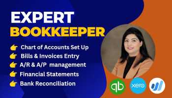 I can help in bookkeeping and bank reconciliation in QuickBooks online, xero & wave