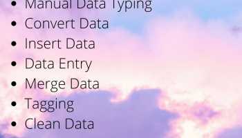 Data Entry, Typing, Conversion