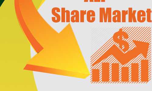 Share market brochure design front