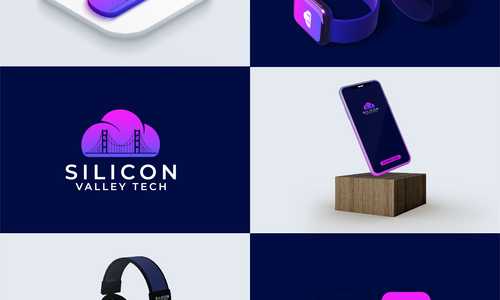 Logo and Brand Identity for Tech company "SILICON VALLEY TECH" The Logo is designed using data cloud and incorporating a Silicon Valley bridge to resemble the company name and showcase the company's brand while keeping a modern and unique look.