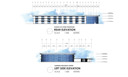 Drawing Sample of Elevations of "A Proposed Learning Resource Center"