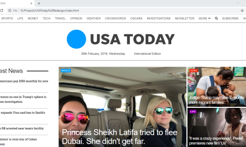 USA Today Website design project that i did just for fun