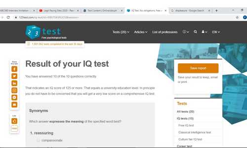 Above 100 IQ Test
