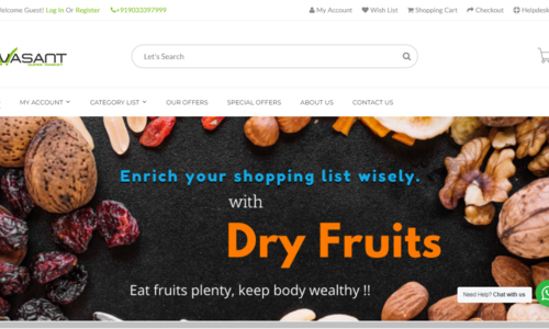 I have designed and developed the Vasant Super Market Woocommerce website. Here is the link: http://www.vasantsupermarket.com/