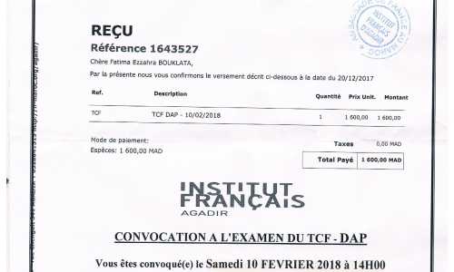 i hava a french language certificate