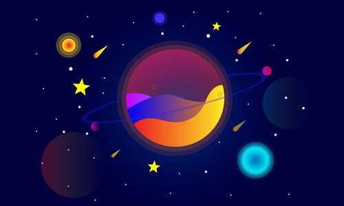 Galaxy Gradient Illustration 