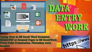 I will do data entry of any type, ms word