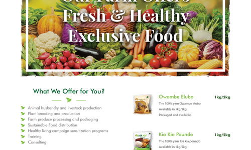 Kelsey greene farm product flyer