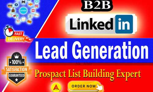Hi, I am Ak_Abir. I am expert b2b linkedin lead generation. I have 3 years experience. Do you need help with B2B linkedin lead generation? If you’re in sales and need to build targeted prospect lists, I can help. All leads are fresh. You can grow your business with my leads for sure. I will collect this information: ☛ Company Name ☛ Website ☛ Company LinkedIn Profile ☛ Contact Name ☛ Job Title ☛ Valid Email ☛ Phone ☛ LinkedIn Profile ☛ Employees ☛ Founded Year ☛ Revenue ☛ Address (Street, City, State, Zip Code) Tools that I used: ✪ Hunter.io✪ ZoomInfo✪ Apollo✪ RocketReach✪ SeamLess✪ Clearbit Connect✪ Name2Email by Reply ✪ NeverBounce✪ Mail Tester How you should choose me? I don't do guesswork and Accuracy is my virtue.I have a big team of qualified professionals.Extensive experience in all of the above skills100% Verified Emails