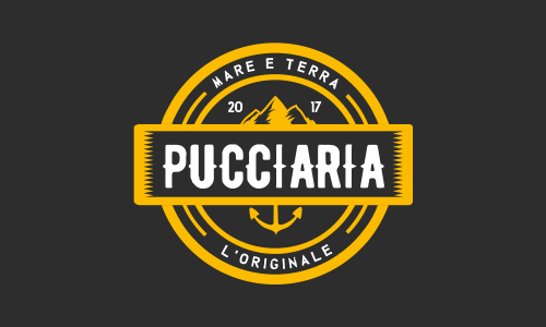 "Pucciaria" Typical Regional Restaurant Logo 