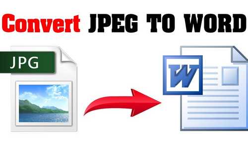 I can convert from JPEG to Word document