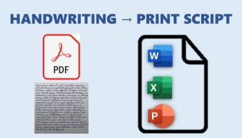 Typing any handwriting PDF, images, letters