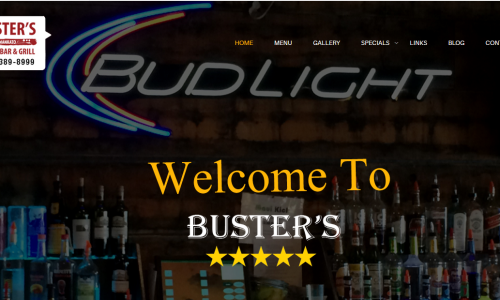 I built a front-end page in WordPress Busters Bar website With Responsive Busters Mission is to create Fun and bring out Happiness through Food, Drinks, Entertainment, and Social Events to make a Difference in our Staff and our Community!