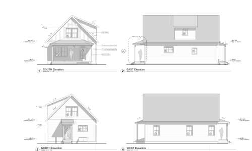 Elevation sample of a residential project