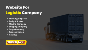 I can design logistics website for trucking dispatch freight cargo moving company