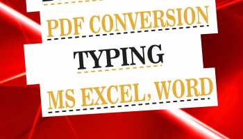 Data Entry, Microsoft Word and Excel, PDF Conversion and Resume Writing 