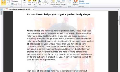 Ab machines: helps you to get a perfect body shape. It's a 500+ word Article.