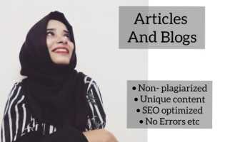 I will write blog post or article on any niche