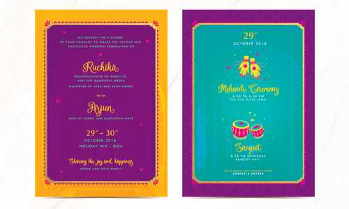 Wedding Card Design Ruchika Arjun