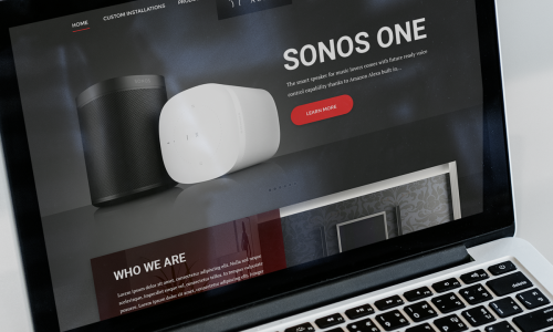 Landing page design for Len and Wallis Sounds