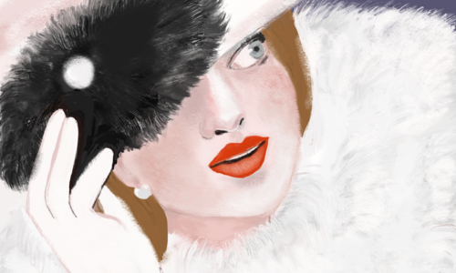 Pop Portrait - Lady With The Fur Hat