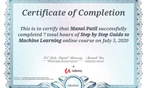I've completed machine learning course using python. 