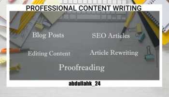 I will write SEO article, blog, content writing 