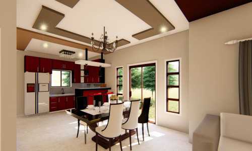 simple dining & kitchen Interior