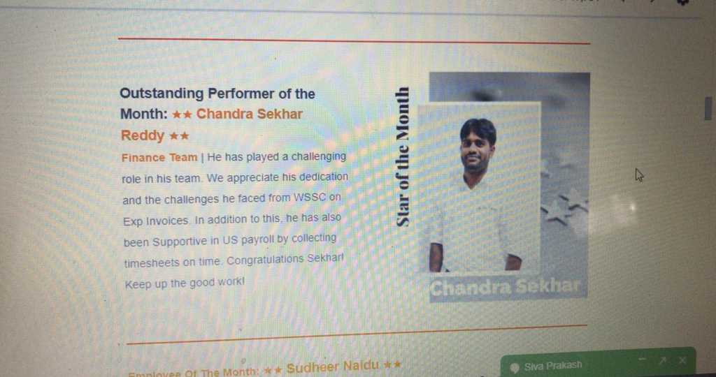 Chandra S. - Accounts Executive 