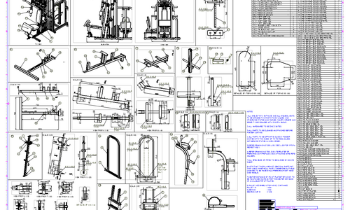 AutoCAD shop floor drawings for manufacture
