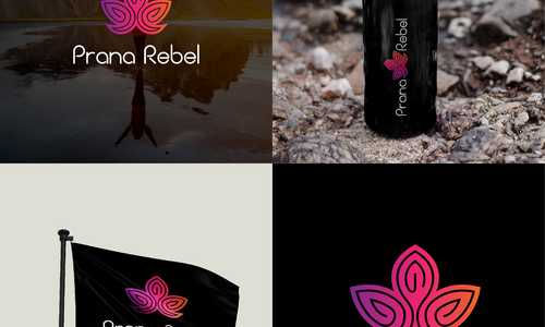 Logo and Personal Branding for "PRANA REBEL" The Logo is designed to depict Enlightenment, Motivation, and Calmness to match the brand.
