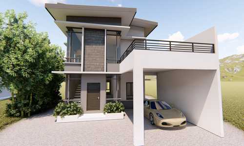 perspective of my latest project, 2 storey residential building. 