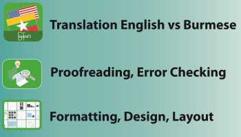English to Burmese translation and Proofreading