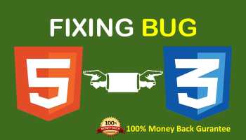 I will fix html, css, responsive and bootstrap errors