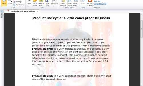 Product life cycle: a vital concept for Business. It's a 200+ word Content Writing. 