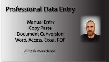 Data entry, Retype, Copy Paste, Document conversion
