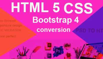 I will convert PSd to html ,XD to html, Ai to html, Figma to html bootstrap responsive