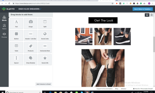 Luxury shoes email template