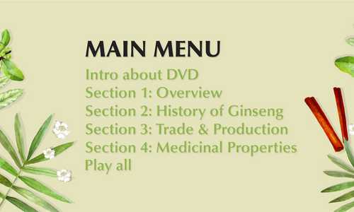 Encore DVD menu for a client dealing in herbal products at Amazon Store