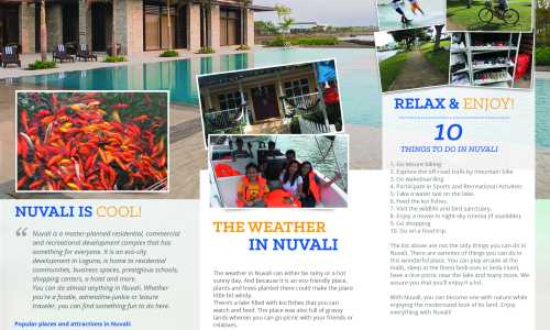 The back page of the brochure project that we've done for a commercial area here in the Philippines.
