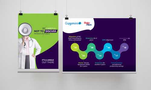 Posters for a specific client.