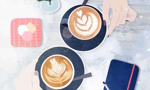 Sunday Coffee Illustration