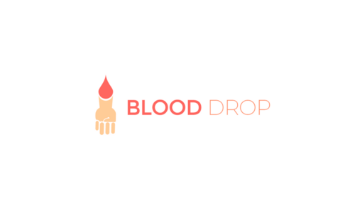 Blooddrop logo designed as a part of my portfolio